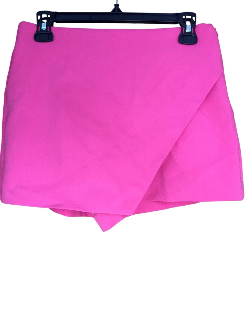 Zara Asymmetric Wrap Front Skort Hot Pink